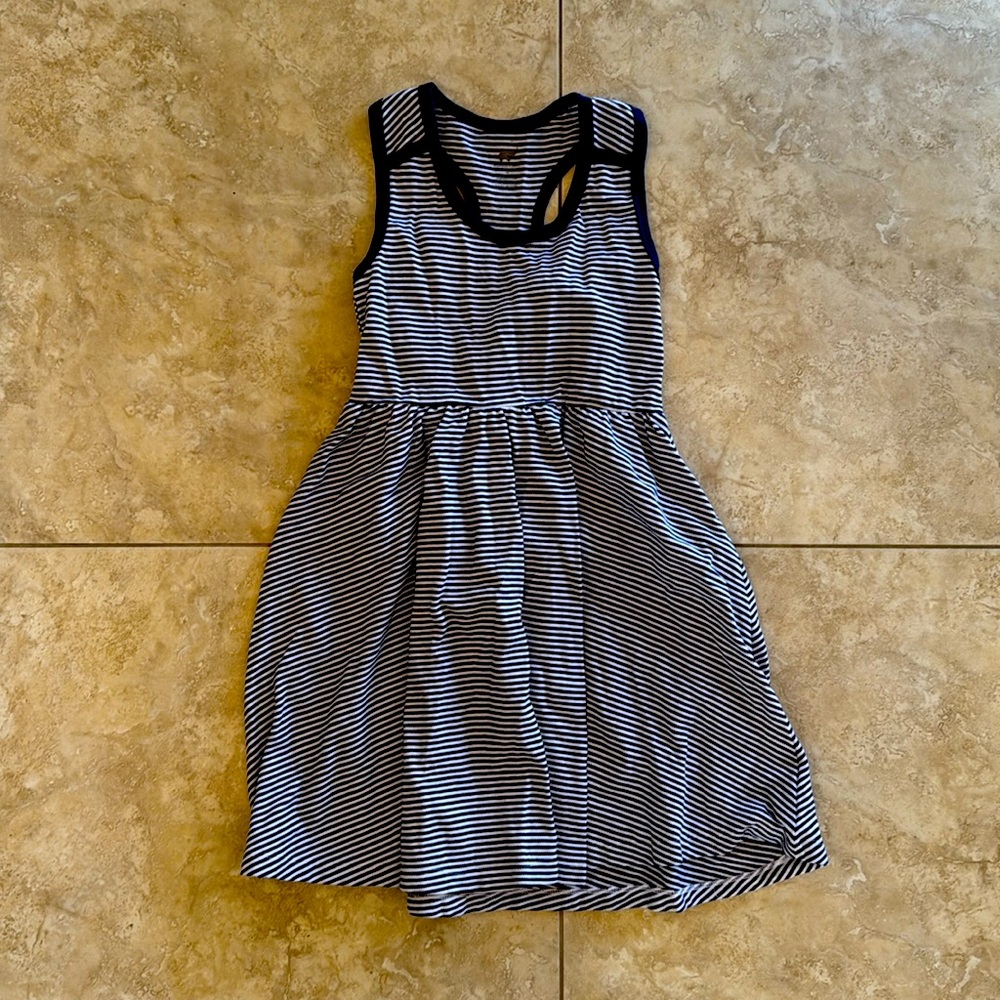 monica + andy navy and white striped sleeveless dress, Never Worn, Size 8